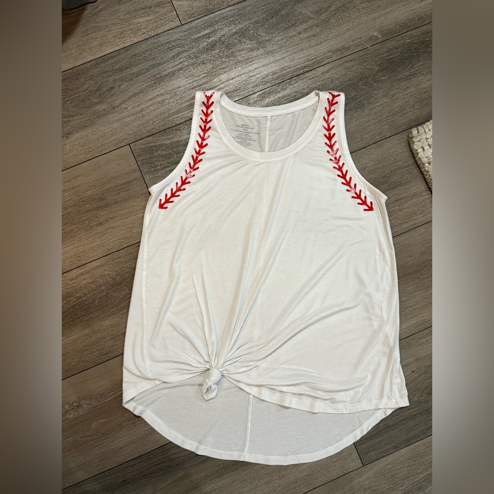 Baseball Stitch / Thread Custom Tank - Size Medium